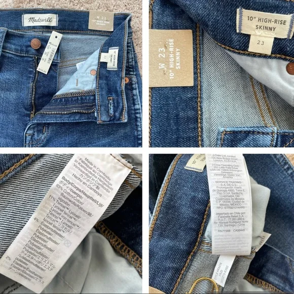 Madewell High Rise Jeans New Size 23